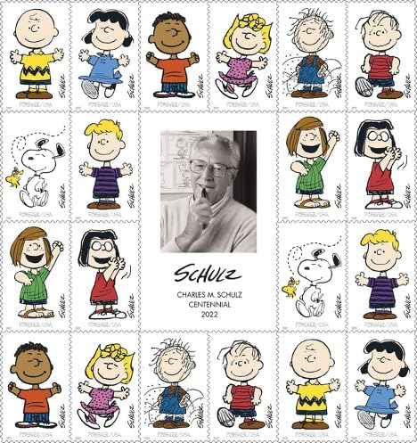 Charles M. Schulz Peanuts Forever Postage Stamps (Charlie Brown, Lucy, Linus, Snoopy, and The Rest of The Crew)
